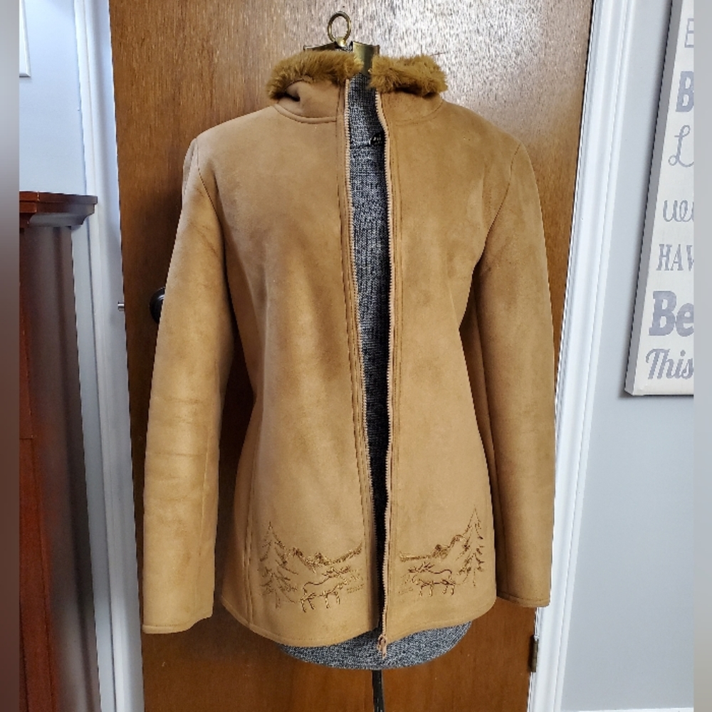 Northern Lifestyle Canada Faux Suede Brown Jacket